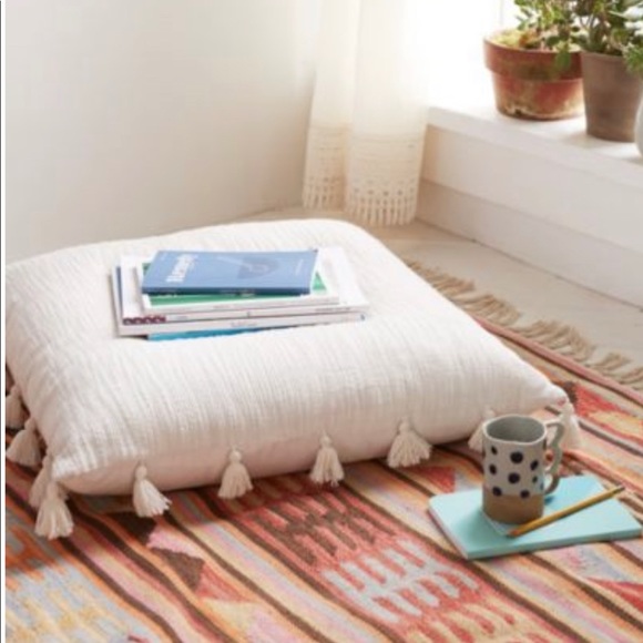 Urban Outfitters Other - Urban Outfitters 26” Ivory Tassel Floor Pillows